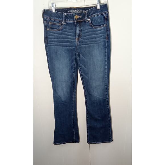 American Eagle Jeans Womens 8 Blue Med. Wash Boot Cut - Picture 1 of 10